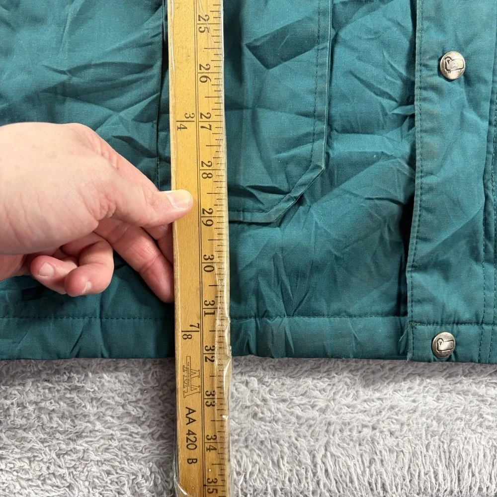 VINTAGE Woolrich Field Coat Jacket Mens Large Green Flannel Lined Pockets Chore‎